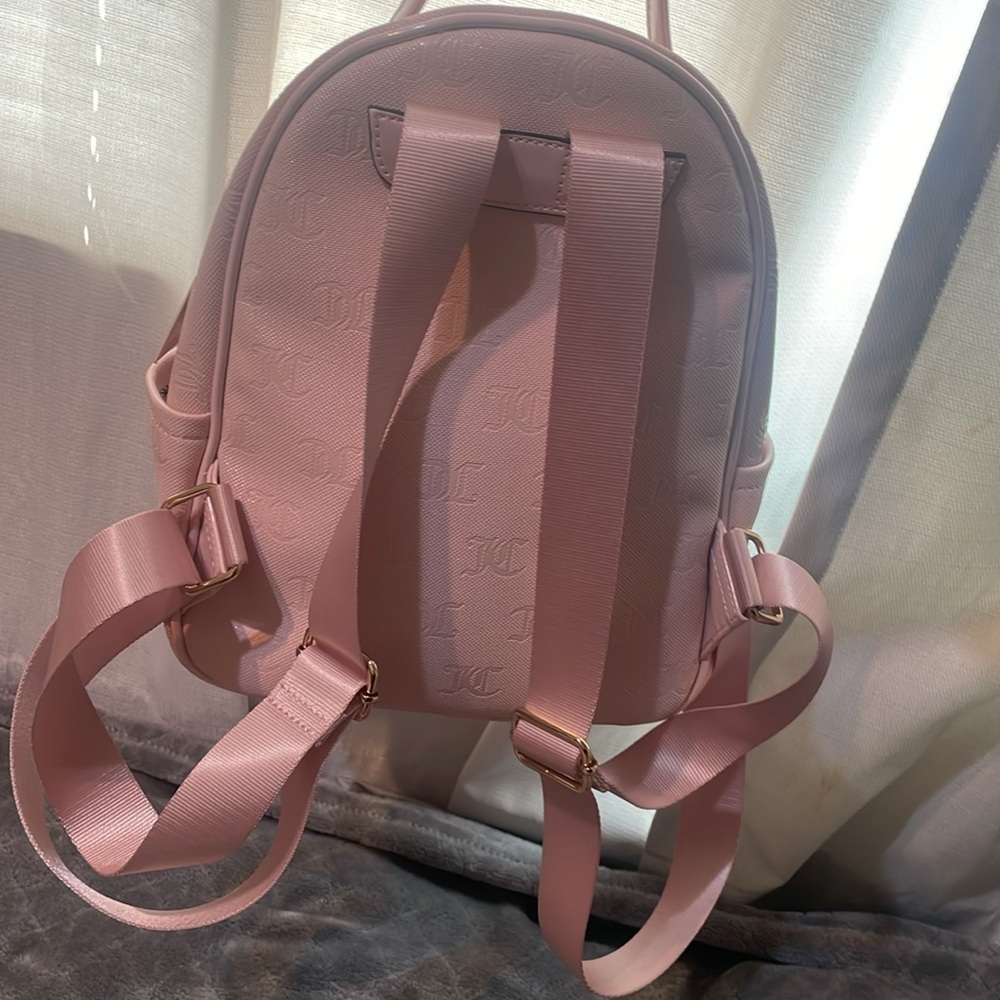 SOLD|| Juicy Couture Pink Mini Backpack with Gold Hardware - Picture 3 of 5